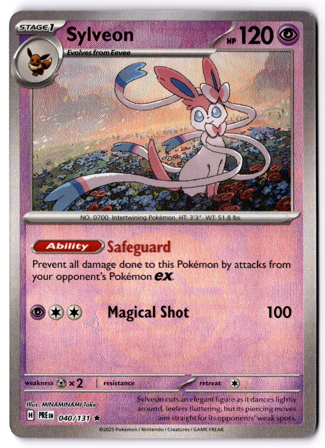 Sylveon (Poke Ball Pattern) Holo Rare SV: Prismatic Evolutions 040/131 NM