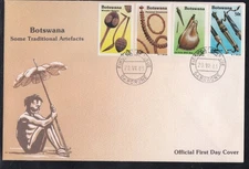 BOTSWANA 1983 FIRST DAY COVER TRADITIONAL ARTIFACTS ART + CACHET