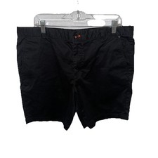 Psycho Bunny Black Chino Shorts Logo Cotton Blend Size 36 8  Inseam