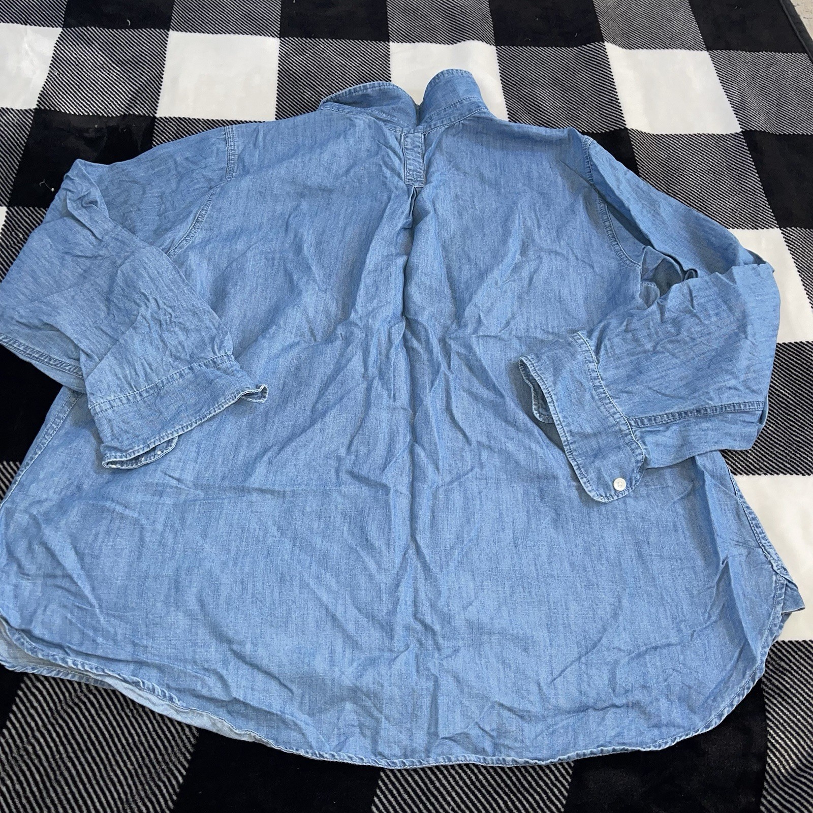 Talbots Chambray Button Down Shirt - image 7