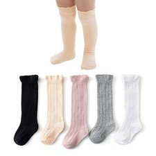 Baby Girls Knee High Socks Tube Cute Stockings Long Unisex Infants Toddler So...