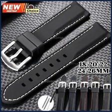 Stitching Sports Silicone Watch Band 18mm 20mm 22mm 24mm 26mm Thick Rubber Strap