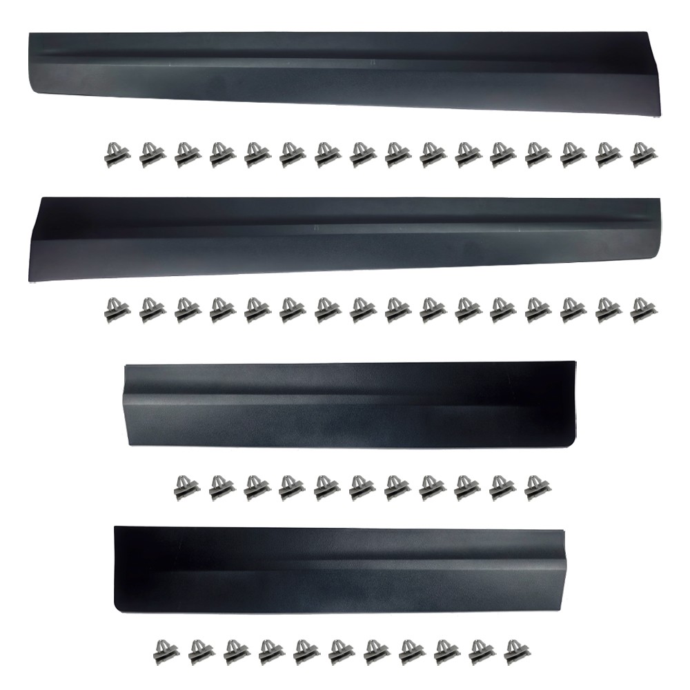 4PCS Front Rear Lower LH & RH Door Trim Molding Black For Cadillac XT5 2017-2025