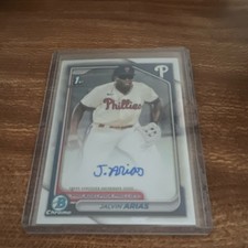 Bowman Chrome 2024 Jalvin Arias 1st Bowman Autograph Philadelphia Phillies