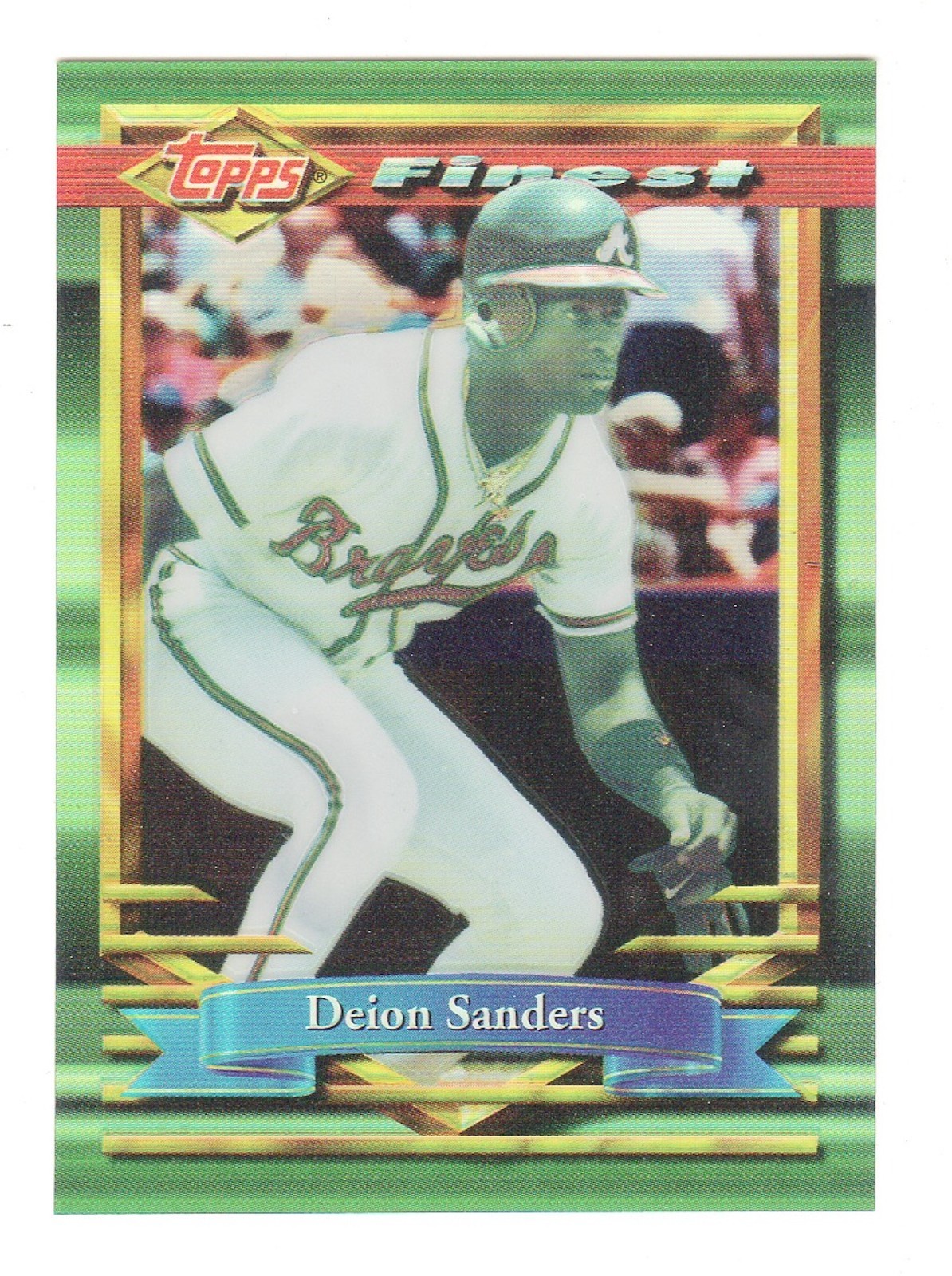 1994 Topps Finest Baseball #22 Deion Sanders Refractor, NM, Free Shipping