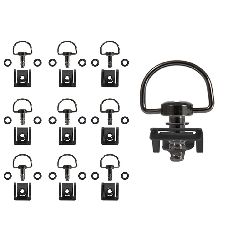 10X Sujetadores de carrera de motocicleta anillo en D de liberación rápida 1/4 vuelta sujetadores de carrera clip Foto 3 de 4