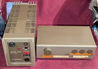 しゅなQUAD33 303アンプセット Quad 33 Pre Amplifier & Quad 303 Power Amplifier 240v Purchased As