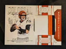 2025 Panini National Treasures - Colossal Materials Joe Burrow #CMS-14 /49 (MEM)