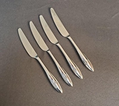 Lenox SCULPT Stainless 4 Dinner Knives Glossy 18/10 Flatware - 8 7/8''