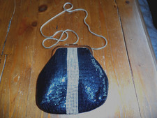 River Island evening bag/purse with shoulder strap, black sequin.