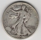 1942 P WALKING LIBERTY HALF DOLLAR 90% SILVER PHILADELPHIA .50¢ UNITED STATES