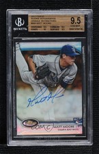 2012 Finest Rookies Orange Refractor 60/99 Matt Moore BGS 9.5 GEM MINT Auto 00ma