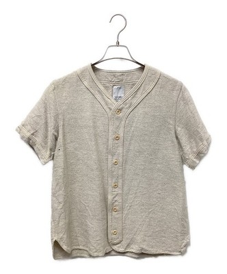 VISVIM DUGOUT S/S Wool Linen Baseball Shirt Vintage Rare Gr.3 L