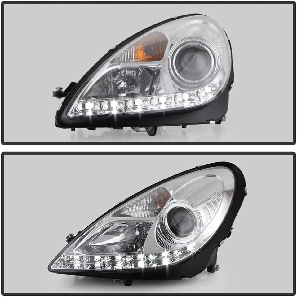 Par de faros proyectores LED HID DRL para Mercedes-Benz Clase SLK R171 2005-2011 Foto 4 de 4