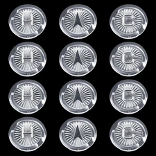 4 Pack Clear Faucet Index Buttons for Gerber Handles - Hot, Cold, Diverter