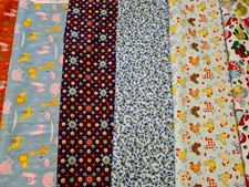 Kinder Stoffpaket 7 Stoffreste aus  Baumwolle  30x70cm  Nähen/ Patchen Neu
