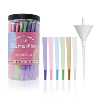 King Size Pre Rolled Cones with Loader and Packing Sticks 100 Pack