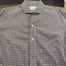 Ledbury Slim Fit Mens Checkered Dress Shirt 16 1/2