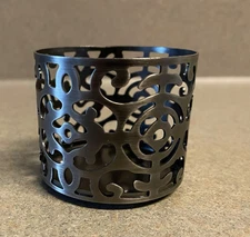 Bath and Body Works 2” Darkened Silver Mini Candle Holder, Candle not Included