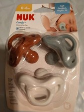 NUK Comfy Orthodontic Pacifiers 0-6 Months Newborn - 3 Count