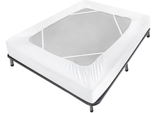 Box Spring Cover Queen Size Bed Skirt Wrap 4 Side of The Mattress, Stretch .