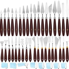 37 Pcs Palette Knife Set Pallet Knife Set Stainless Steel Paint Spatula Tools...