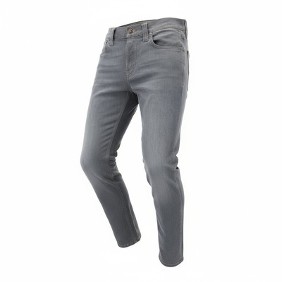 Nudie Jeans Dünn Finn Herren W30/L32 Slim Fit Verblichen Grau Baumwollmischung