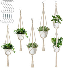 5Pack Macrame Plant Hanger Flower Pot Hanging Baskets Plant Holder Home Decor