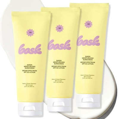 Bask Suncare SPF 50 Sheer Moisturizing Sunscreen Lotion - Broad Spectrum UVA/UVB