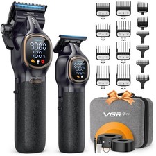 VGRPRO Professional Hair Clippers for Men, Cordless Clipper and Trimmer Black