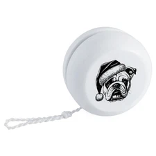 'Bulldog Wearing Santa Hat' Retro Style Yo-Yo (YY00044935)