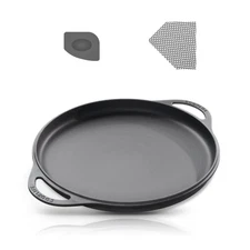 12 Inch Lightweight Pre-Seasoned Cast Iron Griddle with Cleaning Ki... Fast Ship
