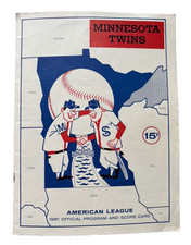 1961 Minnesota Twins 1st Season Home Game Series Program v Boston*Unmarked Score
