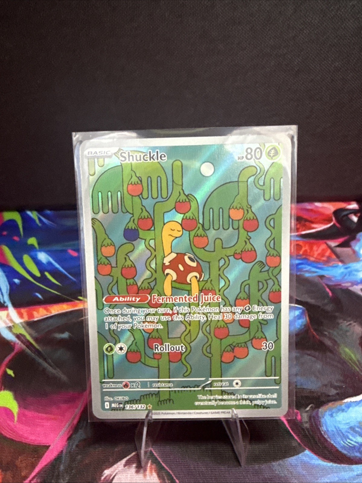 Pokémon TCG Shuckle Holo Mega Evolution Illustration Card 136/132