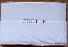 FRETTE LUXURY PERCALE KING 4 PC SHEET SET WHITE NEW WITH TAGS