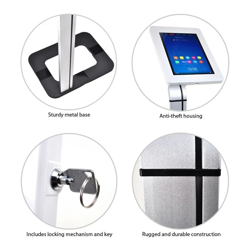 Pyle Anti-Theft iPad Tablet Kiosk Stand fits 9.7" to 10.1" Tablets PSPADLK38 - Image 3 of 4