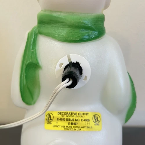 1968 Empire Snowman Blow Mold 13" Tabletop Christmas Light Up USA Vintage WORKS! - Picture 6 of 15