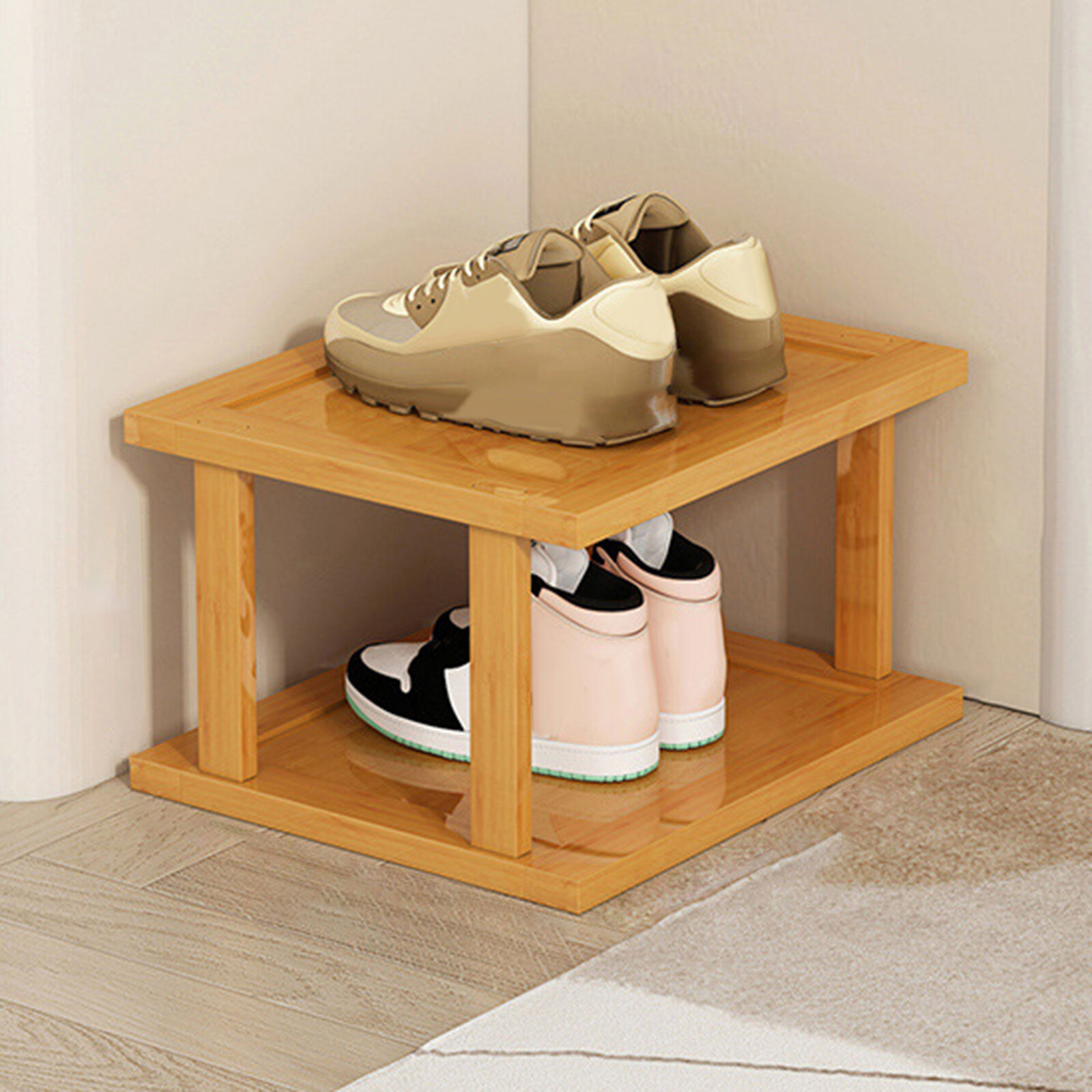 7Tier Vertical Shoe Rack Tall Narrow Shoe Tower Slim Shelf Storage