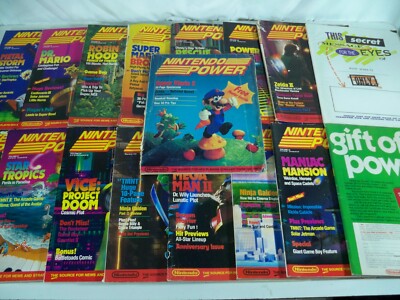 K24i00562 NINTENDO POWER MAGAZINE 1 LOT PLUS GUIDES & BOOKS SUPER MARIO BROS