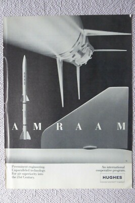 7/1983 PUB HUGHES MISSILE SYSTEMS AMRAAM GUIDED MISSILE ORIGINAL AD