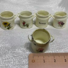 2PC 1/12 Scale Dollhouse Miniatures White Model Uncolored Flowerpot Garden Resin