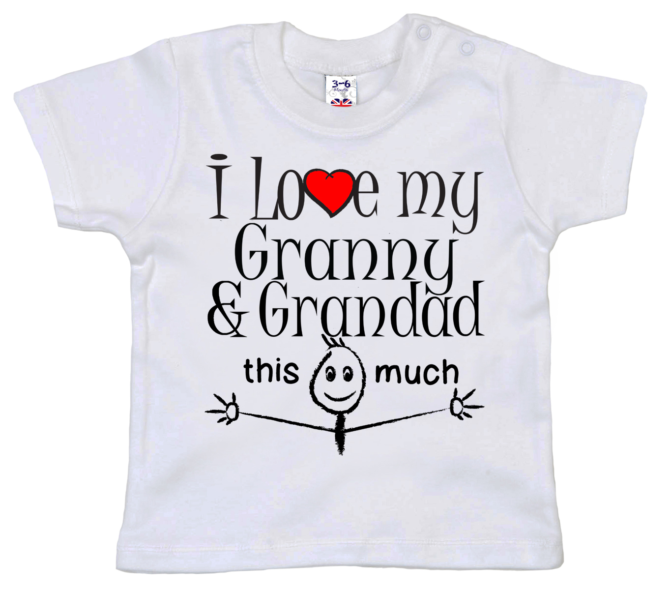 Baby Skater Top /"I Love My Nanny this Much/" Long Sleeved Tee Grandmother