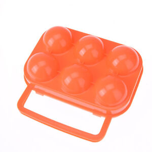 tragbarer Plastikbehälter 6 Eier Halter Klapp Eier Aufbewahrungsbox Griff KofBCD