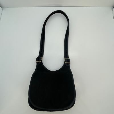 Vintage Coach Pre-creed Saddle Bag Small Ruff Out 9208 Black