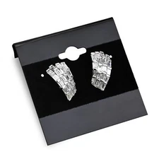 100 Pcs 2x2 Inch Plastic Earring Cards Jewelry Packaging Holder Accessories