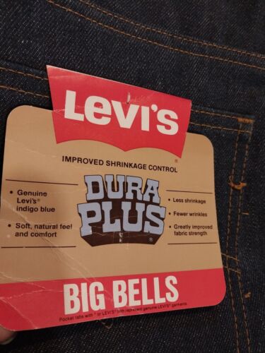 Jeans Vintage Levi’s 684 Big Bells Dura Plus Denim Lavado Oscuro 30 X 35 Stock Antiguo - Imagen 4 de 9