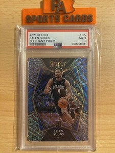 2021 Select Premier Level Elephant Prizm Jalen Suggs PSA 9  Rookie RC