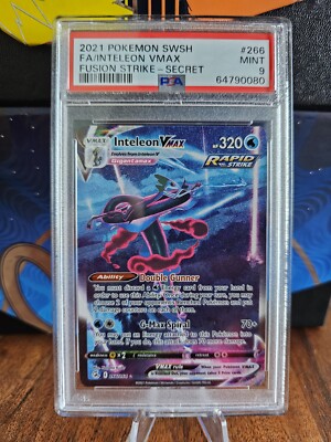 Inteleon VMAX 266/264 - Alt Art Secret Rare Pokemon Fusion Inteleon VMAX 266/264 - Alt Art Secret Rare Pokemon Fusion