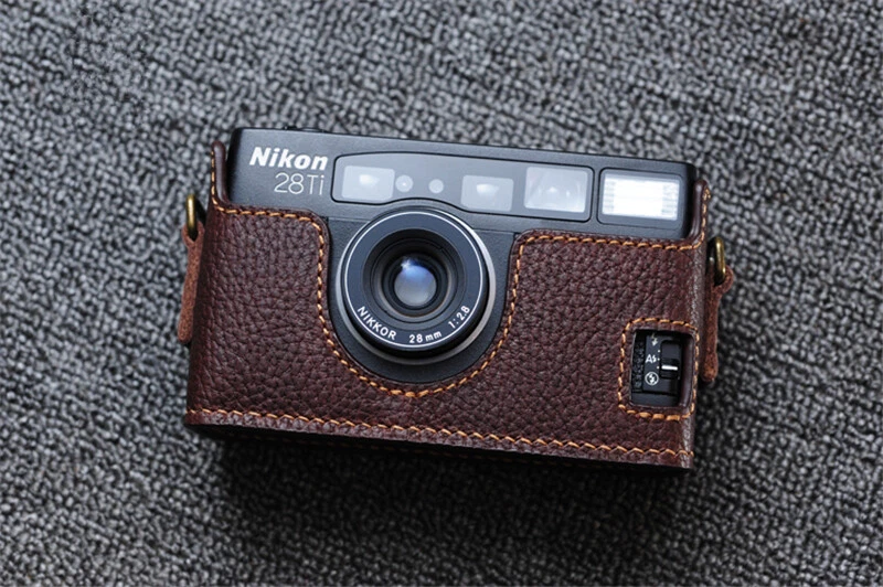 Genuine Leather Case Cover for Nikon 28Ti 35Ti Camera Handmade | eBay