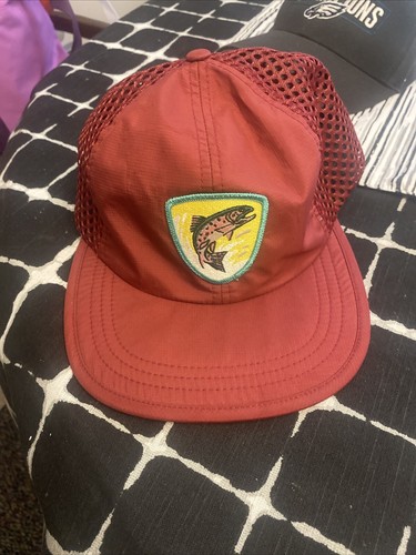 Fish Hat Cap Strap Back Big Mesh Lightweight Run Richardson Outdoor Burgundy